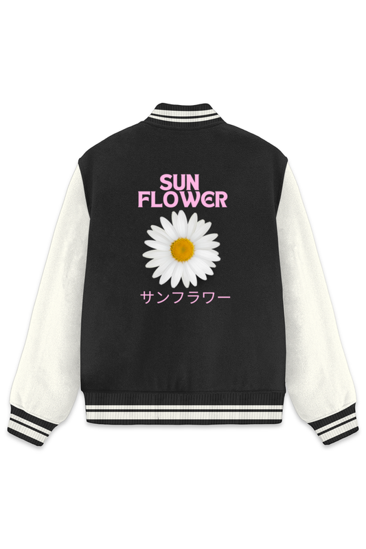 Sunflower Black Varsity Jacket