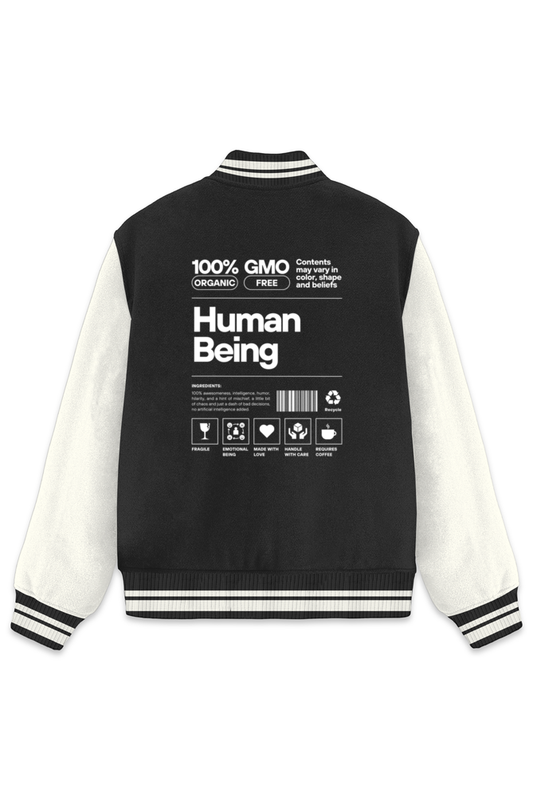 Human Black Varsity Jacket